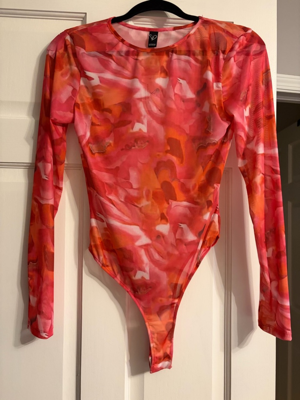 Windsor Pink and Orange Watercolor Print Top